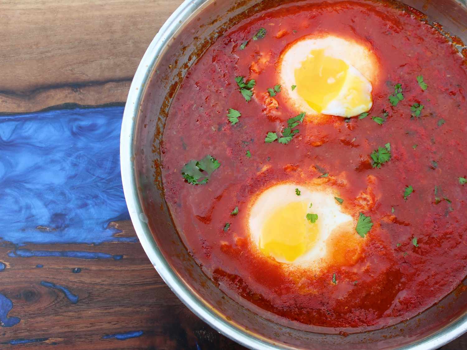 Poached Eggs in Spicy Tomato Sauce