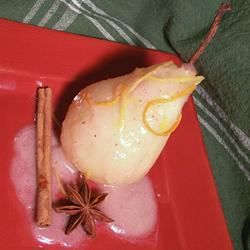 Poached Pears in Wine Syrup