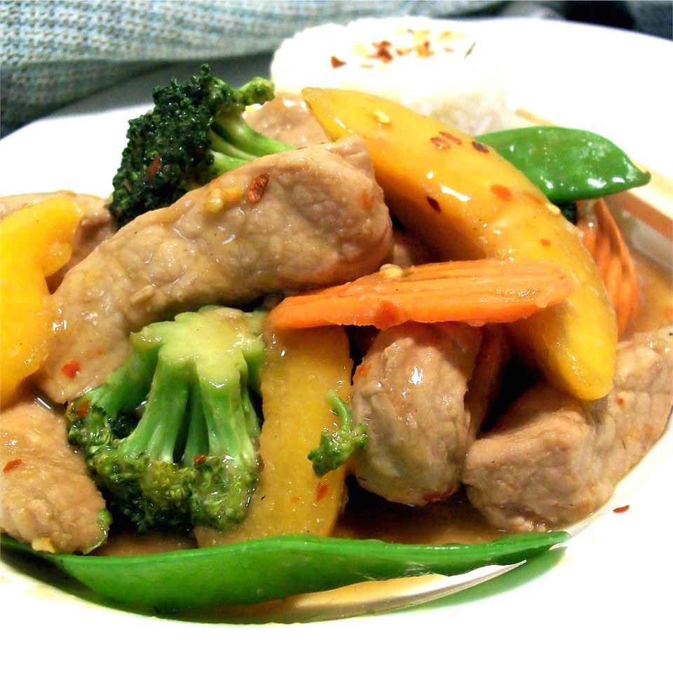 Pork and Peaches Stir-Fry