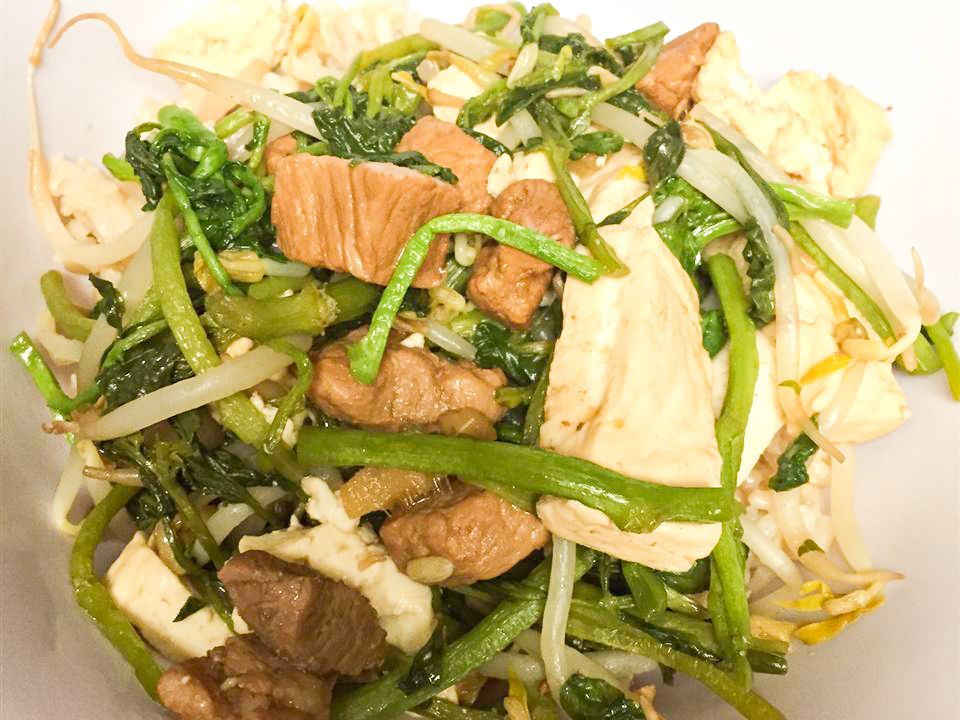 Pork and Tofu with Watercress