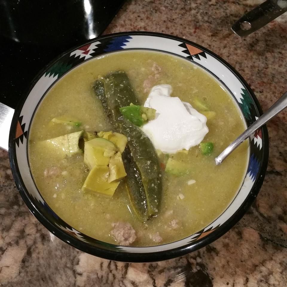 Pork Chili with Green Enchilada Sauce