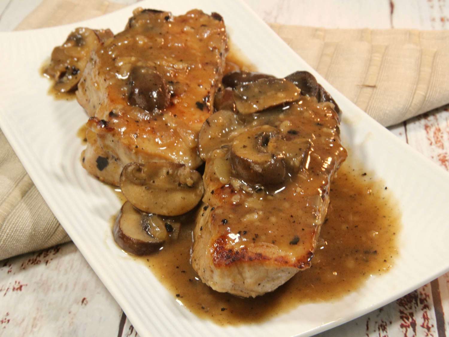 Pork Chops with Mushroom Onion Gravy