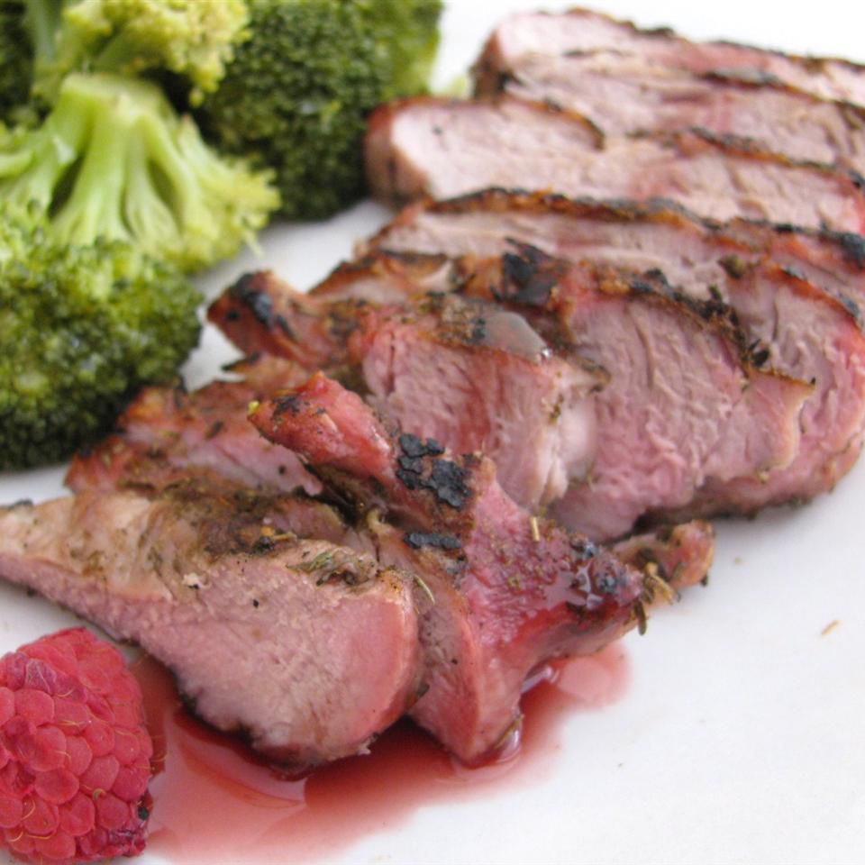 Pork Chops with Raspberry Glaze