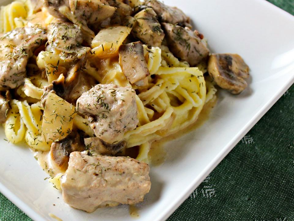 Pork in Stroganoff Sauce