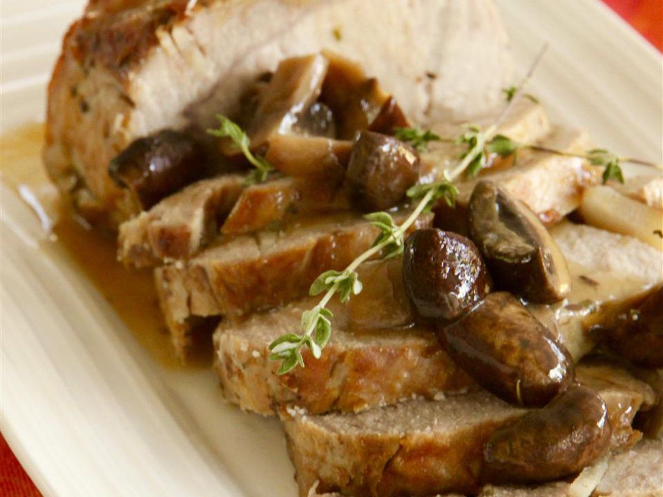 Pork Loin Roast with Mushrooms