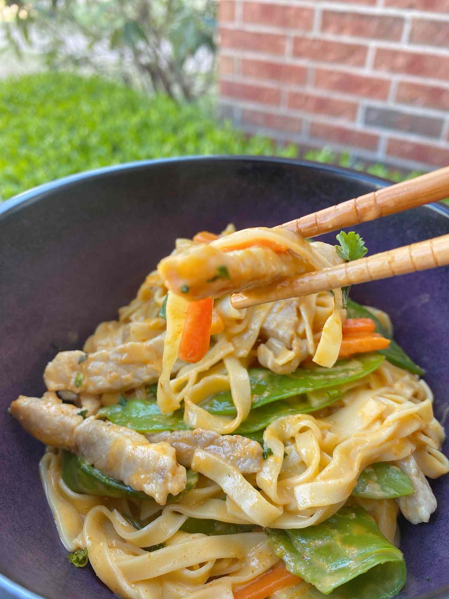 Pork Noodle Bowl with Thai Curry