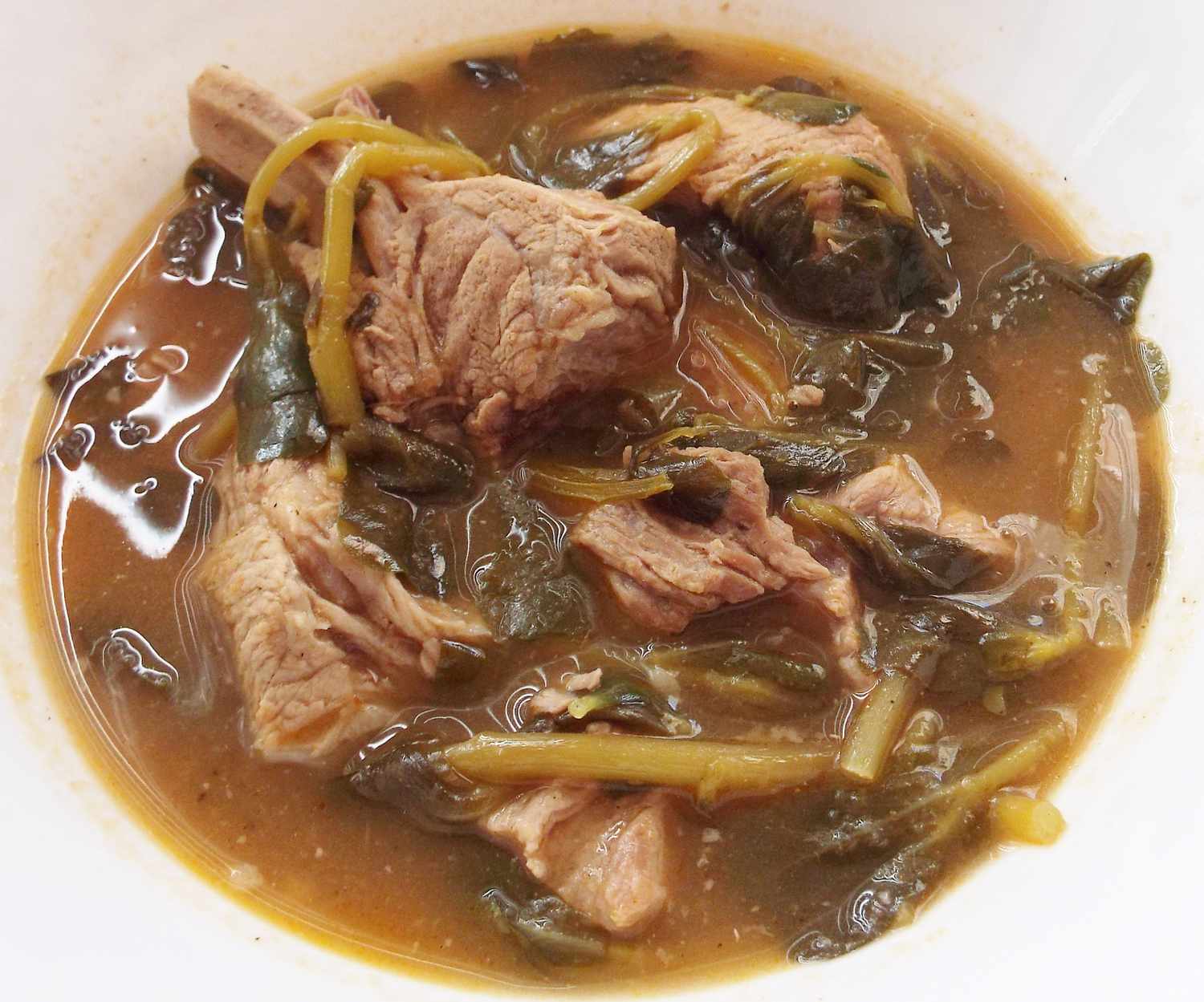 Pork Stew with Purslane