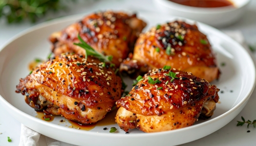 Air Fryer Crispy Sesame Chicken Thighs