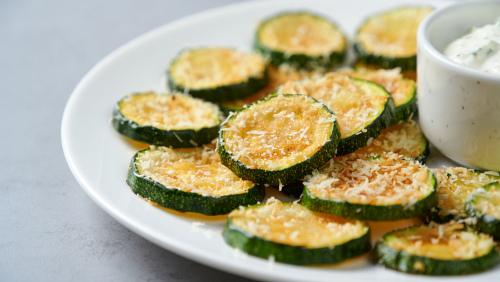 Air Fryer Crispy Zucchini Chips with Cheesy Flavor