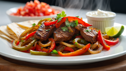 Air Fryer Marinated Steak Fajitas