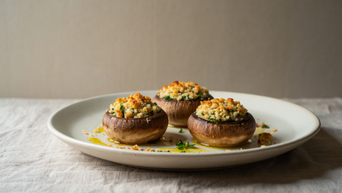 Air Fryer Quick and Easy Stuffed Mushrooms