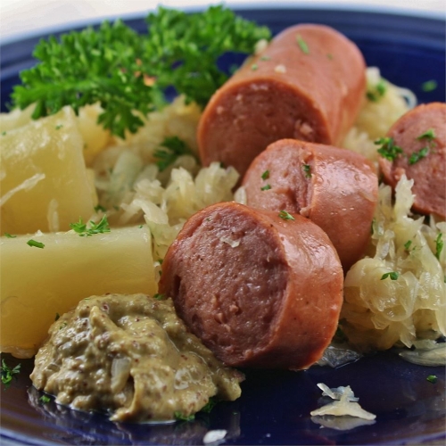 Alsatian Pork and Sauerkraut Skillet