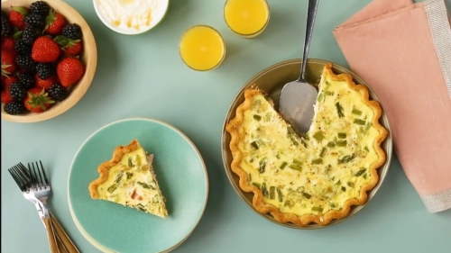 Asparagus and Bacon Quiche with Flaky Crust