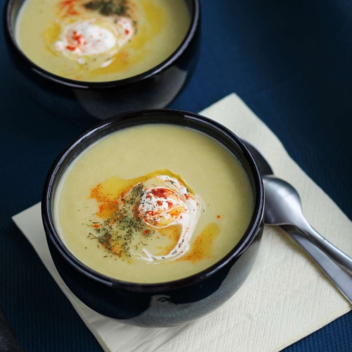 Asparagus, Leek, and Potato Soup (Cream-Free)