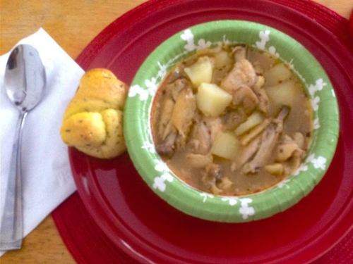 Authentic Bahamian Chicken Souse with Lime
