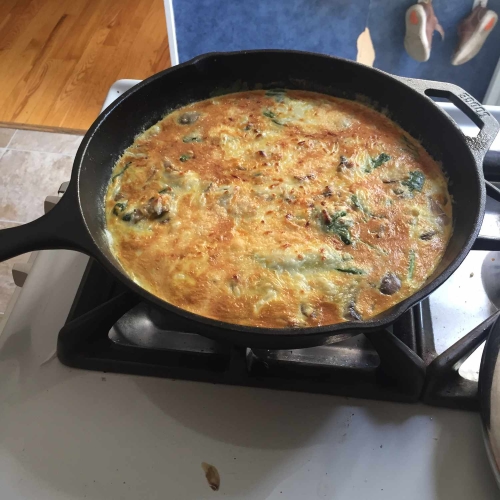 Bacon and Potato Frittata with Swiss Chard