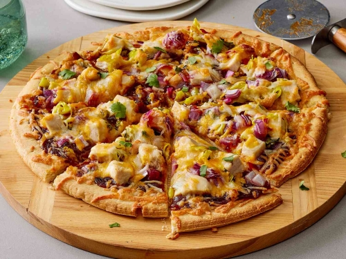 BBQ Chicken and Colby-Jack Pizza