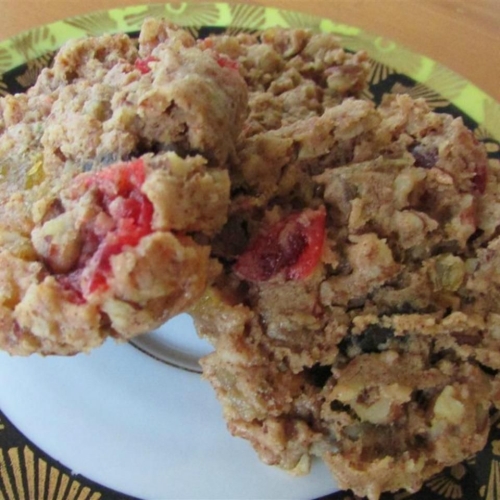 Bourbon-Soaked Fruitcake Cookies with Pecans