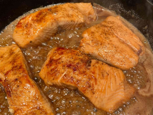 Brown Sugar Bourbon Glazed Salmon