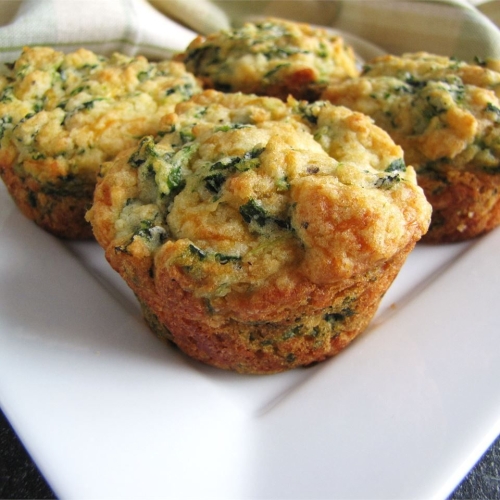 Cheddar Spinach Muffins