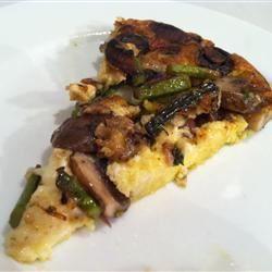 Cheesy Asparagus and Mushroom Frittata