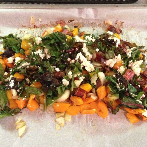 Feta Roasted Swiss Chard