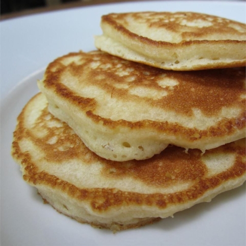 Golden Sourdough Pancakes