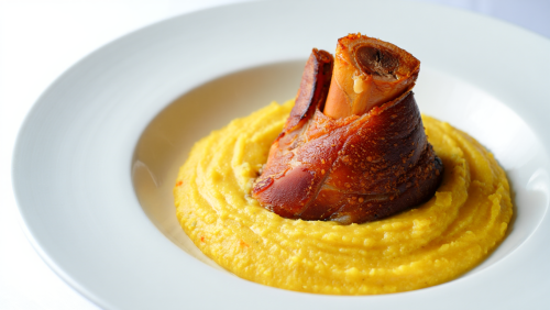 Ham Hock and Cornmeal Mush