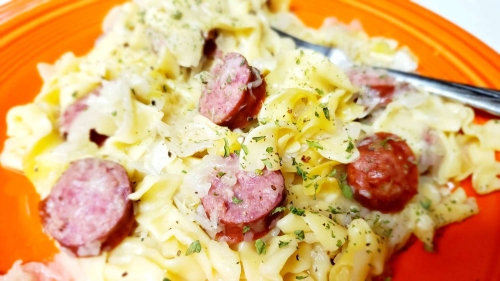 Instant Pot Kielbasa and Cabbage Noodles