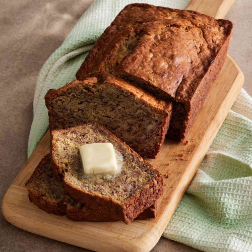 Moist Banana Bread with Ripe Bananas