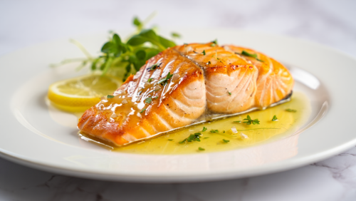 Pan-Seared Salmon with Lemon Butter Sauce