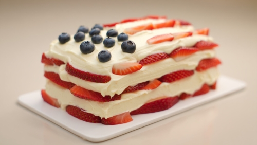 Patriotic Flag Cake