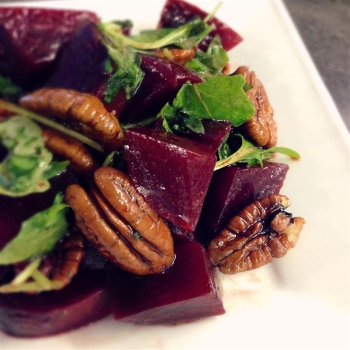 Roasted Beet and Arugula Salad