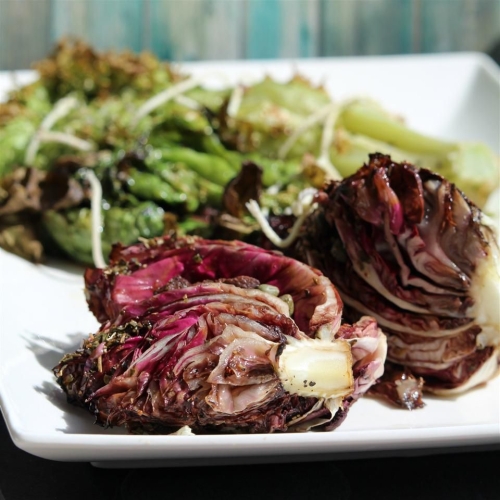 Roasted Lettuce and Radicchio Salad