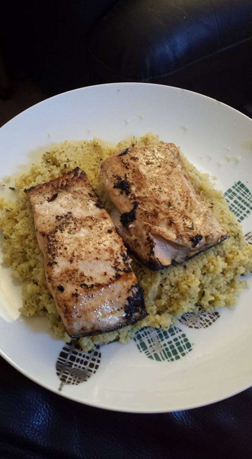 Seared Salmon with Lemon Butter
