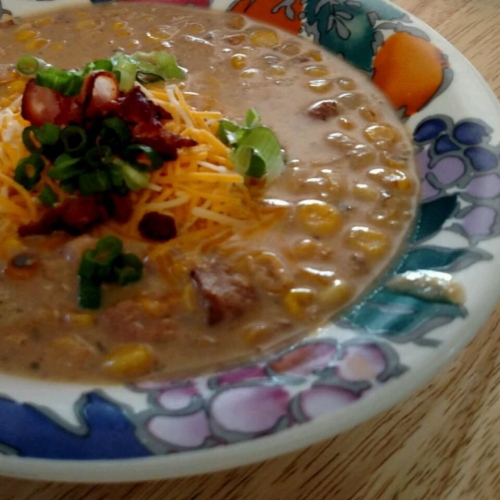 Smoked Salmon Corn Chowder