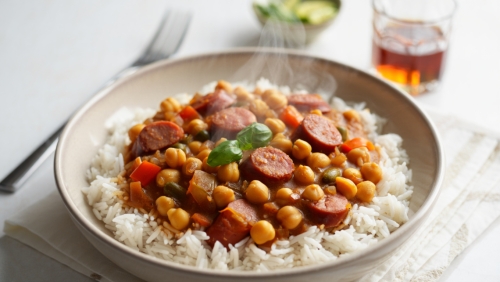 Smoky Sausage and Chickpeas