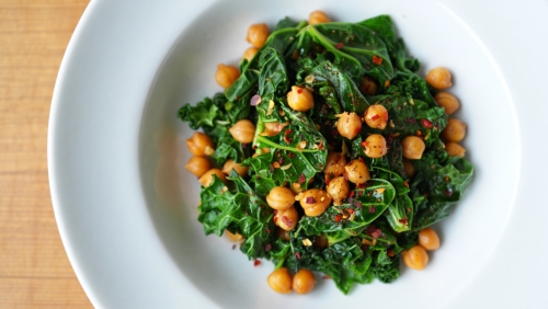Spiced Kale and Chickpeas