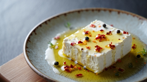 Spicy Baked Feta Cheese