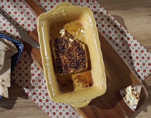 Spicy Baked Feta Cheese