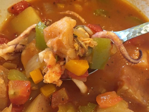 Spicy Bermuda Fish Chowder with Red Snapper