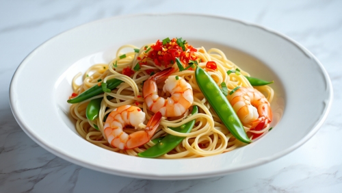 Spicy Shrimp and Sugar Snap Peas