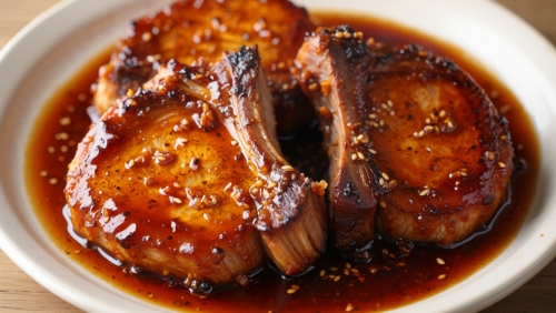 Sriracha-Teriyaki Slow Cooker Pork Chops