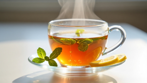 Sun-Infused Mint Tea