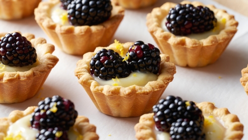 Sweet Blackberry Butter Tarts with Lemon Zest