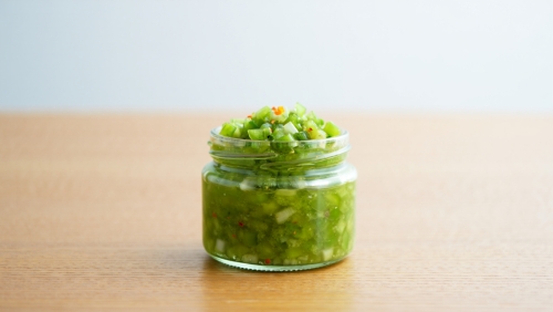 Tangy Green Tomato Relish
