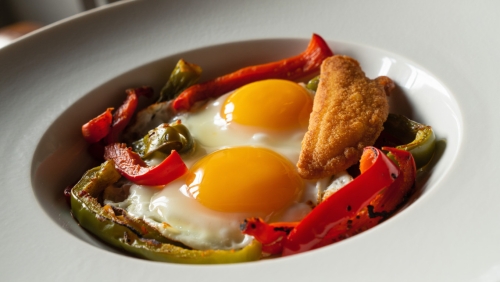 Tunisian Fried Peppers and Eggs