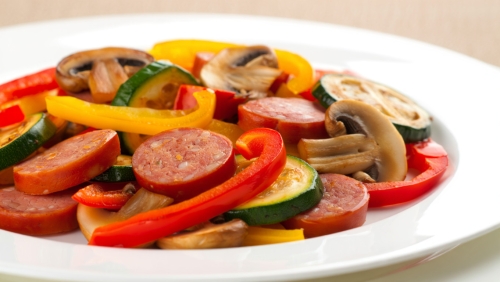 Turkey Kielbasa and Peppers