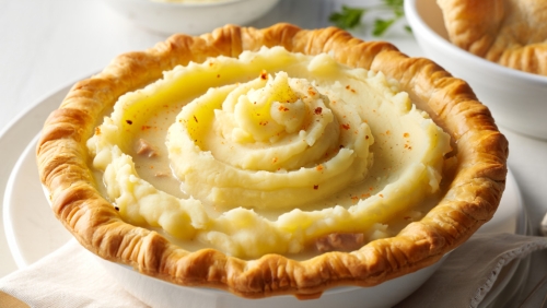 Turkey Pot Pie with Mashed Potatoes