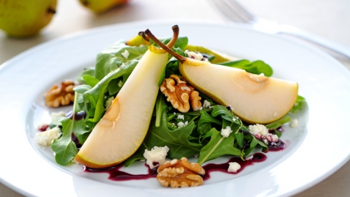 Warm Pear and Gorgonzola Salad